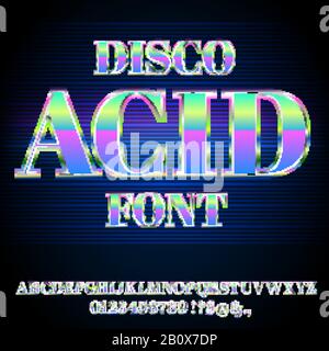 Acid House Font Illustrazione Vettoriale