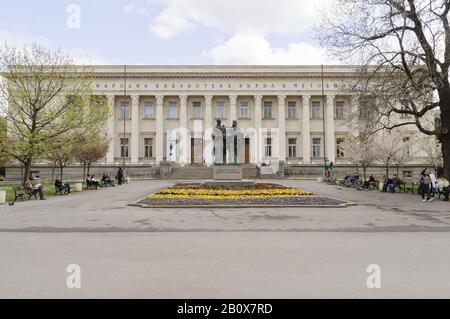 Biblioteca Nazionale Bulgara, Sofia, Bulgaria, Balcani, Europa Sudorientale, Foto Stock