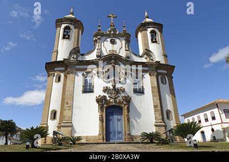 Chiesa Di Nossa Senhora Do Carmo, Ouro Preto, Minas Gerais, Brasile, Sud America, Foto Stock