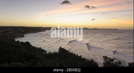 Tramonto a Praia da Pipa Bay, Rio Grande do Norte, Brasile, Foto Stock