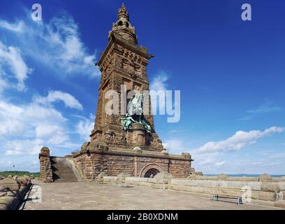 Kyffhauser monumento sul Kyffhauser vicino Bad Frankenhausen, Turingia, Germania, Foto Stock