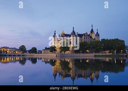 Schwerin Castle, Meclemburgo-Pomerania Anteriore, Germania, Foto Stock