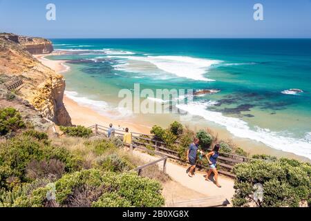 Accesso Alla Passerella Per Gibson Steps Beach, I Dodici Apostoli, Port Campbell National Park, Western District, Victoria, Australia Foto Stock