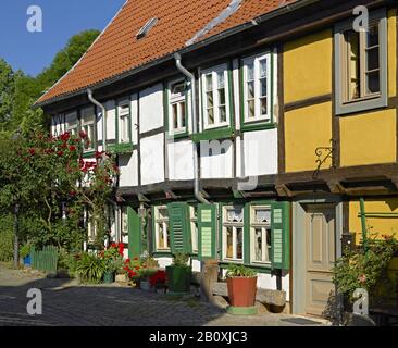 Casa artigiana a Grauen Hof, Halberstadt, Sassonia-Anhalt, Germania, Foto Stock