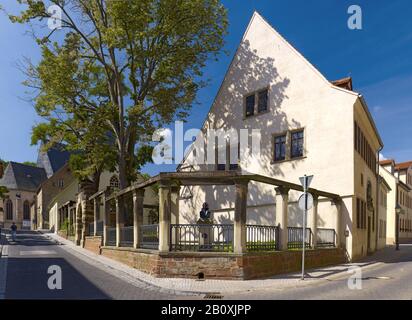 Luogo di nascita di Lutero a Lutherstadt Eisleben, Sassonia-Anhalt, Germania, Foto Stock