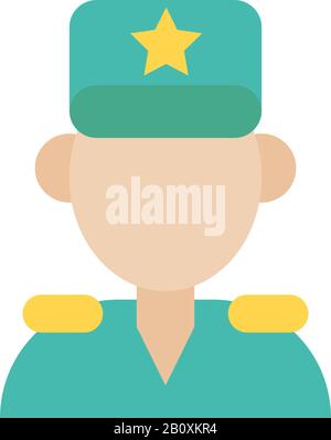 linea militare militare militare soldato e stile di riempimento Illustrazione Vettoriale