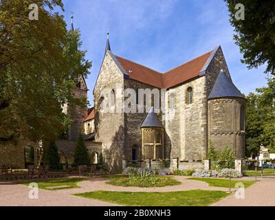 Basilica di San Giorgio e Pancrasia a Hecklingen, Sassonia-Anhalt, Germania, Foto Stock