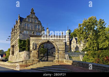 Castello Di Hämelschenburg A Emmerthal, Weser Uplands, Bassa Sassonia, Germania, Foto Stock