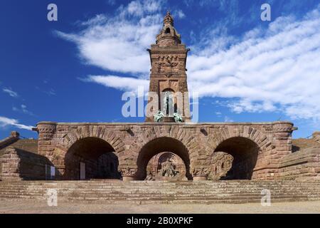 Kyffhauser monumento sul Kyffhauser vicino Bad Frankenhausen, Turingia, Germania, Foto Stock