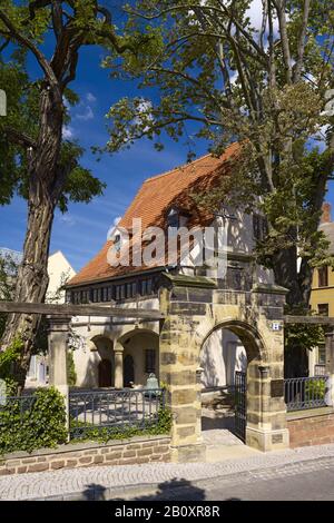 Luogo di nascita di Lutero a Lutherstadt Eisleben, Sassonia-Anhalt, Germania, Foto Stock