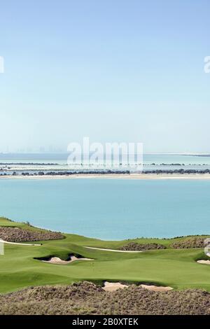 Campo Da Golf Su Yas Island, Abu Dhabi, Emirati Arabi Uniti, Foto Stock