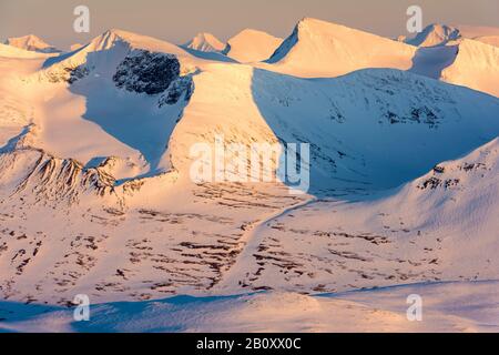 Vertice Al Parco Nazionale Di Sarek, Svezia, Lapponia, Norrbotten, Parco Nazionale Di Sarek Foto Stock