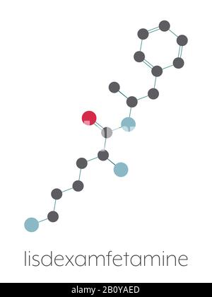 Lordexamfetamine mesilato ADHD molecola di farmaco di trattamento Foto Stock