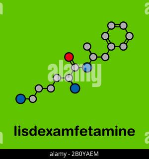 Lordexamfetamine mesilato ADHD molecola di farmaco di trattamento Foto Stock