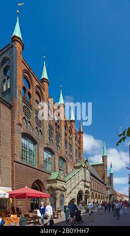 Municipio, Città Anseatica Di Lübeck, Schleswig-Holstein, Germania, Foto Stock
