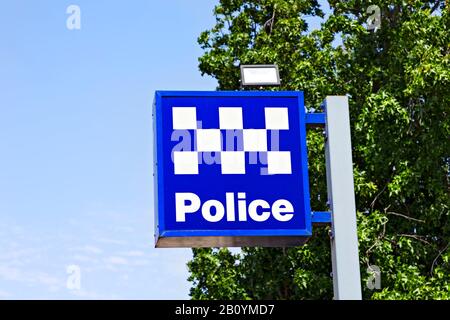 Lexton Australia / Lexton Police Station nella città rurale di Lexton Victoria Australia. Foto Stock