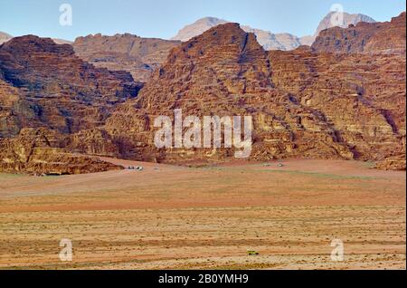 Khor El Ajram A Wadi Rum, Provincia Di Aqaba, Giordania, Medio Oriente, Foto Stock