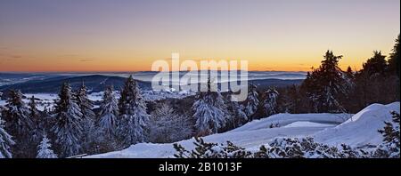 Panorama da Inselsberg sulla Foresta Turingia, Turingia, Germania Foto Stock