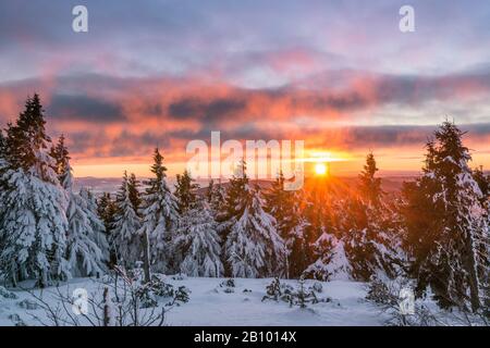 Klinovec, Regione Di Karlovy Vary, Montagne Di Ore, Repubblica Ceca Foto Stock