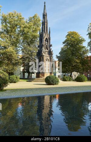 Monumento Rubenow a Rubenowplatz a Greifswald, Mecklenburg-Vorpommern, Germania Foto Stock