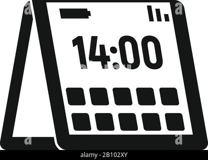 Icona del telefono cellulare pieghevole. Semplice illustrazione dell'icona del vettore del cellulare pieghevole per il disegno di fotoricettore isolato su sfondo bianco Illustrazione Vettoriale