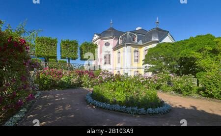 Castello di Rococo dei castelli di Dornburger, Dornburg, Turingia, Germania Foto Stock