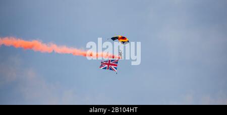Spettacolo paracadute Bournemouth Air show Foto Stock