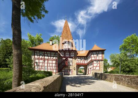 Rödelseer Tor A Iphofen, Bassa Franconia, Lk. Kitzingen, Baviera, Germania Foto Stock