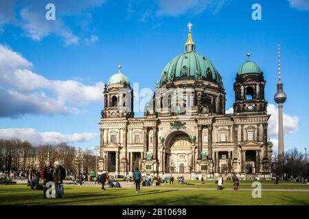 Cattedrale di Berlino, Lustgarten, Mitte di Berlino Foto Stock