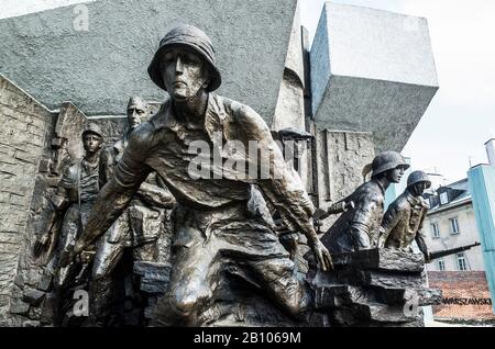 Monumento Della Rivolta Di Varsavia, Piazza Krasiški, Varsavia, Polonia Foto Stock