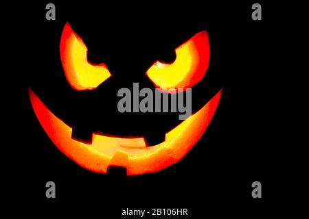 Zucca di Halloween faccia Foto Stock