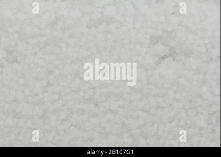 Vista ravvicinata macro sfondo texture granulare bianca Foto Stock