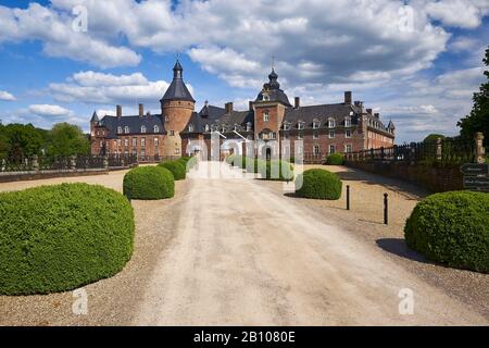 Anholt fossato castello, quartiere Borken, Renania Settentrionale-Vestfalia, Germania Foto Stock