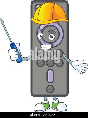 Telecomando per auto intelligente in stile cartone animato Illustrazione Vettoriale