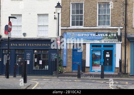 EVA arredamento morbido e viaggi Gifto su Euston Road Londra Foto Stock