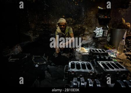 Fucina Di Old Delhi, India Foto Stock