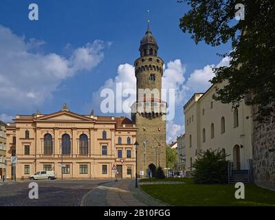 Torre del Reichenbacher a Obermarkt a Goerlitz, Sassonia, Germania Foto Stock