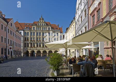 Nuovo municipio presso il Untermarkt di Goerlitz, Sassonia, Germania Foto Stock