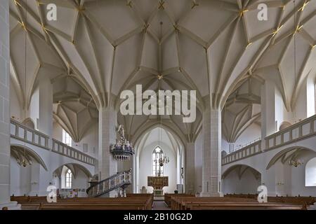 Stella volta nella chiesa di San Johannis a Plauen, Vogtland, Sassonia, Germania Foto Stock