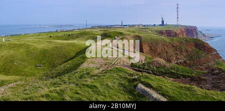 Vista sull'Oberland con scogliere occidentali, Helgoland, Schleswig-Holstein, Germania Foto Stock