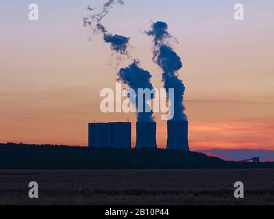 Centrale elettrica di Lippendorf, distretto di Lipsia, Sassonia, Germania Foto Stock