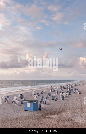 Rotes Kliff Beach Section, Kampen, Sylt Island, Germania Foto Stock