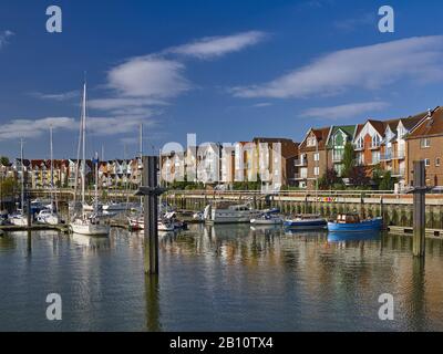 Marina A Cuxhaven, Bassa Sassonia, Germania Foto Stock