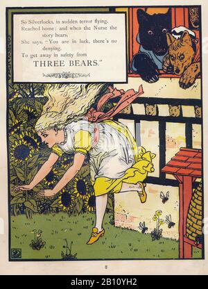 The Three Bears picture book - 1874 - Illustrazione di Walter cane (1845 - 1915) Foto Stock