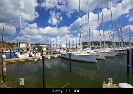 Marina Di Lauterbach Vicino A Puttbus, Ruegen, Mecklenburg-West Pomerania, Germania Foto Stock