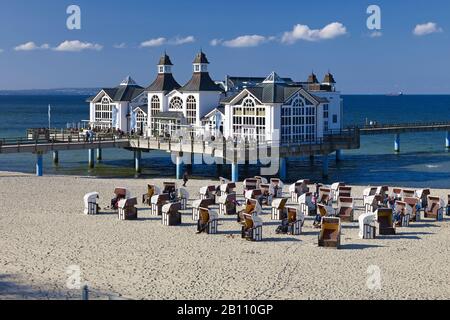 Molo Di Sellin Su Ruegen, Meclemburgo-Pomerania Occidentale, Germania Foto Stock