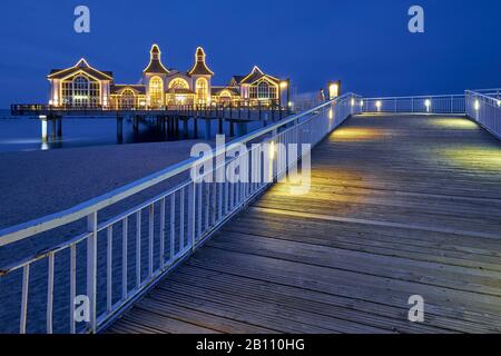 Molo Di Sellin Su Ruegen, Meclemburgo-Pomerania Occidentale, Germania Foto Stock