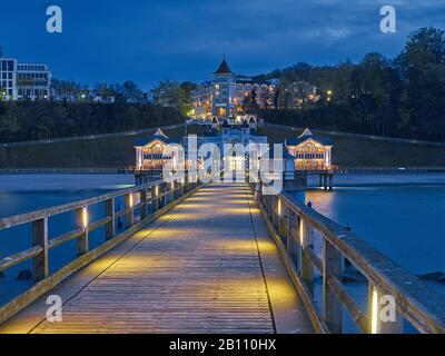 Molo Di Sellin Su Ruegen, Meclemburgo-Pomerania Occidentale, Germania Foto Stock