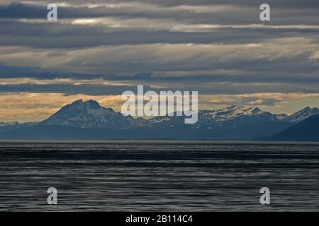 Scenario del canale di Beagle, nell'Arcipelago Tierra del Fuego, Argentina, Terra del fuoco, canale di Beagle Foto Stock