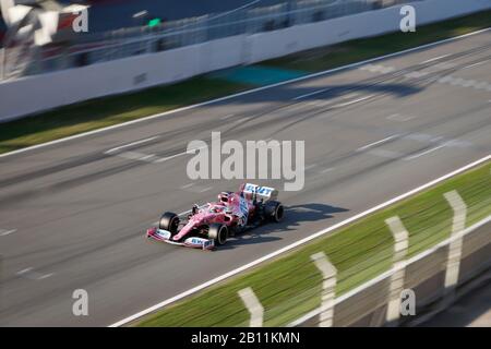 Lancia Passeggiata guida per il team Racing Point a F1 Winter Testing sul circuito di Montmelo, Barcellona, Spagna il 21.2.20 Foto Stock